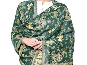 Weavers Villa Women's 100% Soft Viscose Woven Women's Scarf, Stoles (28" x 80")